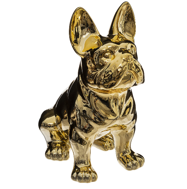 Objeto decorativo Bulldog de cerámica negra A22cm - 168329A