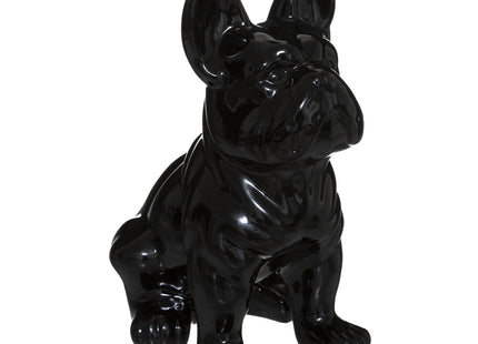 Objeto decorativo Bulldog de cerámica negra A22cm - 168329A