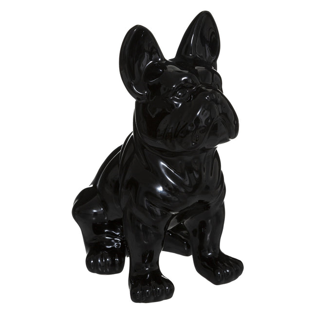 Objeto decorativo Bulldog de cerámica negra A22cm - 168329A