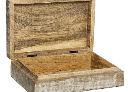 Caja "Ritual" madera de mango natural M - 168418