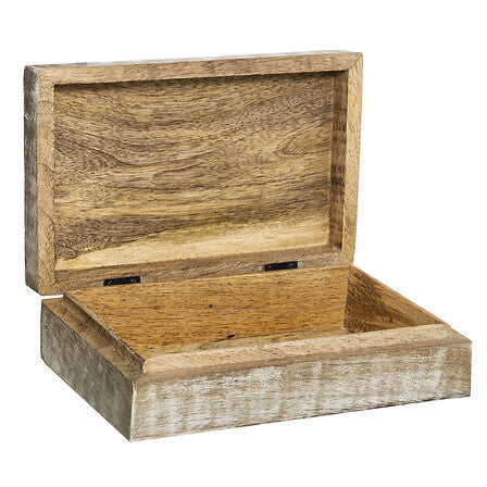 Caja "Ritual" madera de mango natural M - 168418