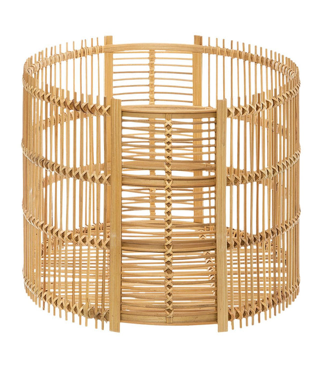 Cesta acanalada en bambú natural G - 168424