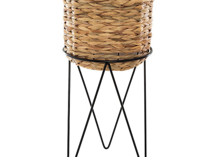 Maceta en jacinto y soporte de metal GM - 168552