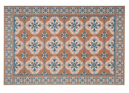 Individual de vinilo con patrón de mosaico ocre 45x30 -  168879A