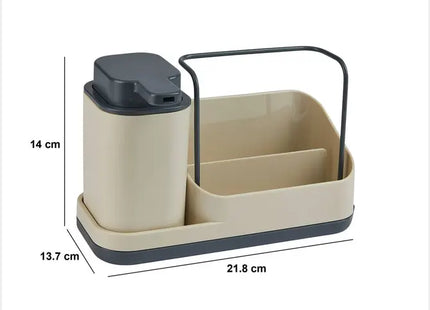 Organizador de cocina "Neo" beige con dispensador - 169131C