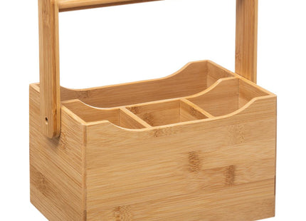 Organizador de cubiertos de bambú con mango - 169187