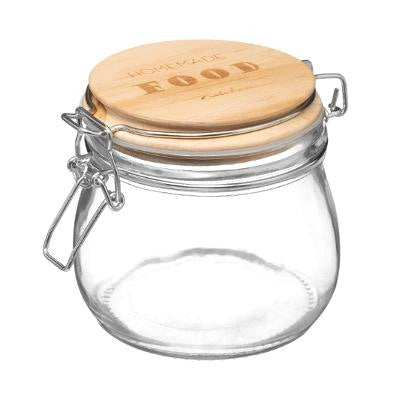 Pote de cristal y tapa de madera 0,5 L - 169210