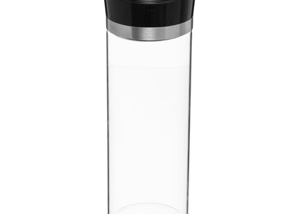 Pote de cristal y acero inoxidable con tapa "Push" 1,7L - 169216