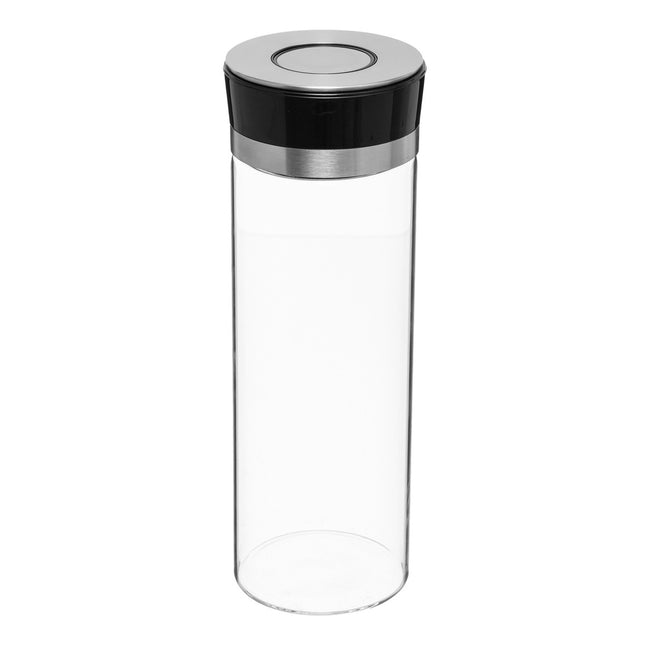 Pote de cristal y acero inoxidable con tapa "Push" 1,7L - 169216