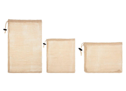 Set de 3 bolsas de almacenamiento de algodón - 169218