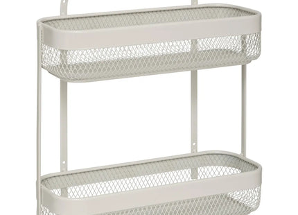 Estantería de dos niveles "Mayaj" en metal beige - 169223A