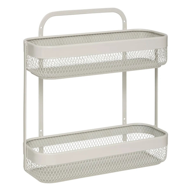 Estantería de dos niveles "Mayaj" en metal beige - 169223A