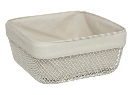 Cesta de pan "Mayaj" en metal y tela - 169227A