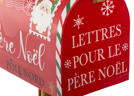 Buzón de metal rojo A100cm - 169836