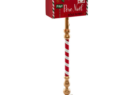 Buzón de metal rojo A100cm - 169836