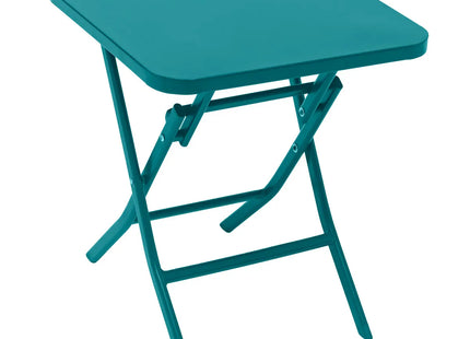 Mesa auxiliar de jardín cuadrada "Greensboro" azul canario - 171050B