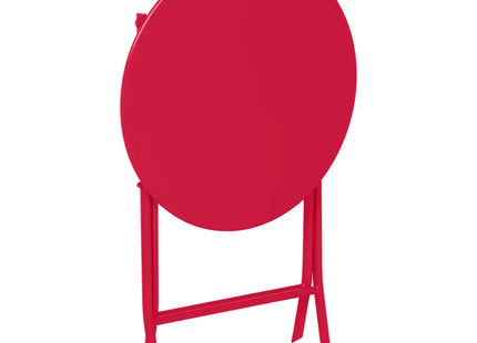 Mesa de jardín plegable redonda "Greensboro" granada 2 plazas - 171118