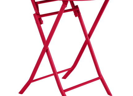 Mesa de jardín plegable redonda "Greensboro" granada 2 plazas - 171118