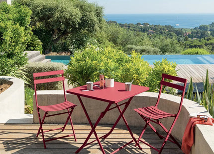 Silla de jardín plegable "Greensboro" granada de acero -  171121