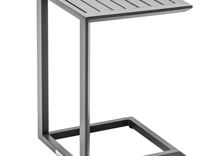 Mesa auxiliar de jardín cuadrada "Evasion" grafito 38x38cm en aluminio tratado - 171452A