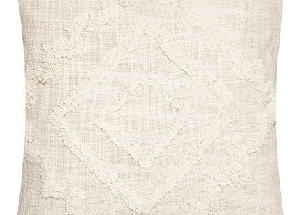 Almohada "Inca" 40x40cm tejido tufteado marfil - 172462A