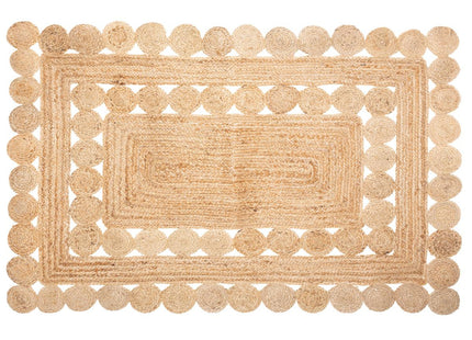 Alfombra decorativa calada de yute natural 120x170 - 172475