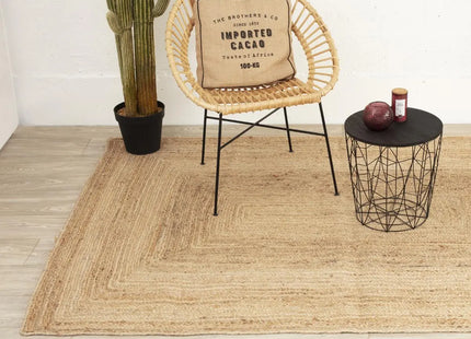 Alfombra decorativa en yute natural 160x230cm - 172476