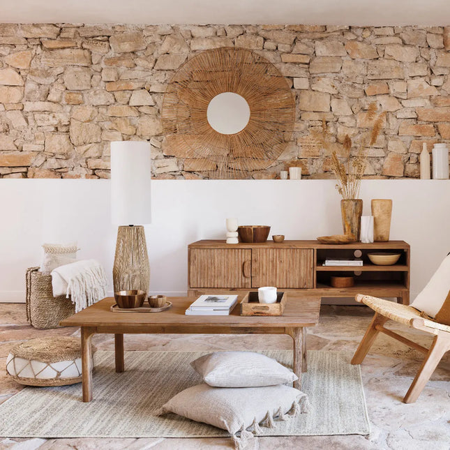 Almohada "Gypsy" con funda extraíble 50x50cm beige - 172477A