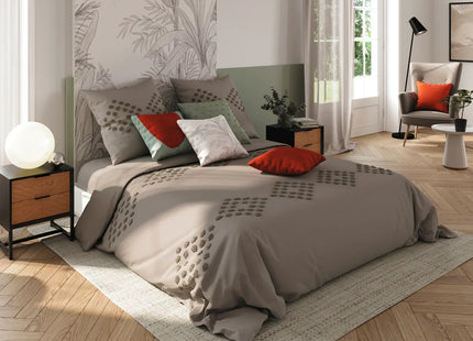 Juego de cama "Vilma" gris de algodón  220x240cm - 172492B