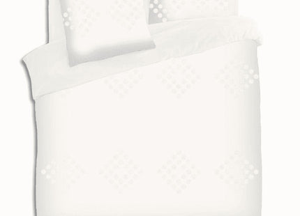 Set de cama capitoné de algodón 260x240cm marfil - 172493A