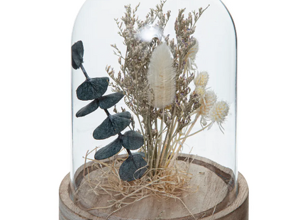 Flor decorativa en campana de vidrio A17cm - 173040A