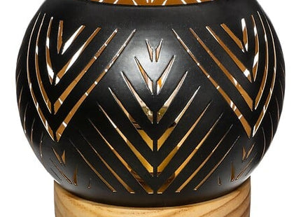 Candelero "Raja" bola led base madera - 173042