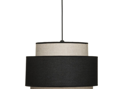 Lámpara suspendida "Tika" lino y negro D38 - 173210D