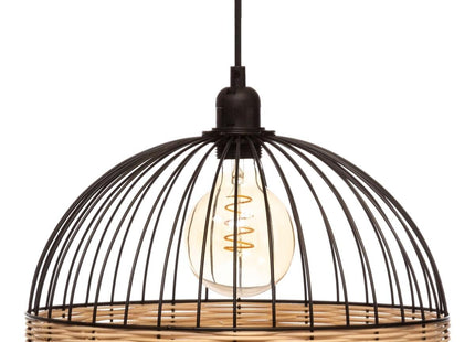 Lámpara suspendida de alambre "Suwa" metal y ratán D35 - 173266