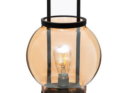 Velador "Orange" de ambiente LED de cristal ámbar D19cm - 173280