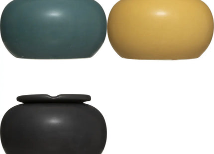 Cenicero redondo “Arty” de cerámica D8cm - 173413