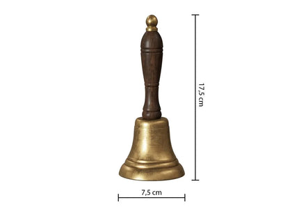 Campana de 17cm de altura, fabricada en madera y metal - 173478
