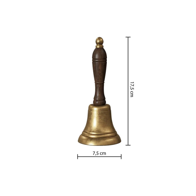 Campana de 17cm de altura, fabricada en madera y metal - 173478