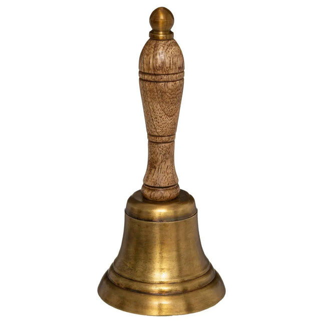 Campana de 17cm de altura, fabricada en madera y metal - 173478
