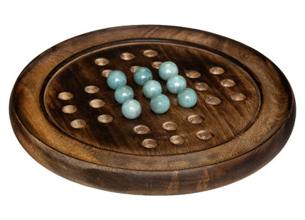 Juego de solitario de madera de mango y cristal - 173483