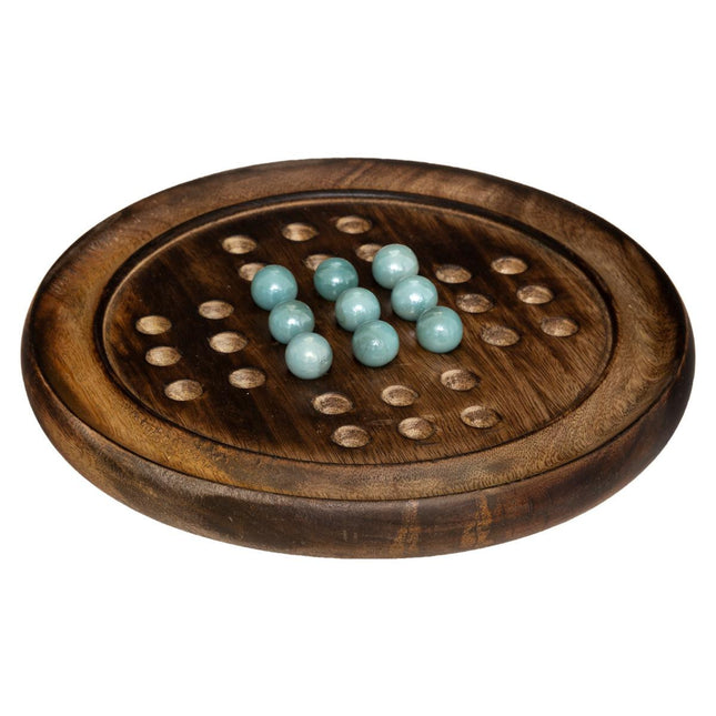 Juego de solitario de madera de mango y cristal - 173483