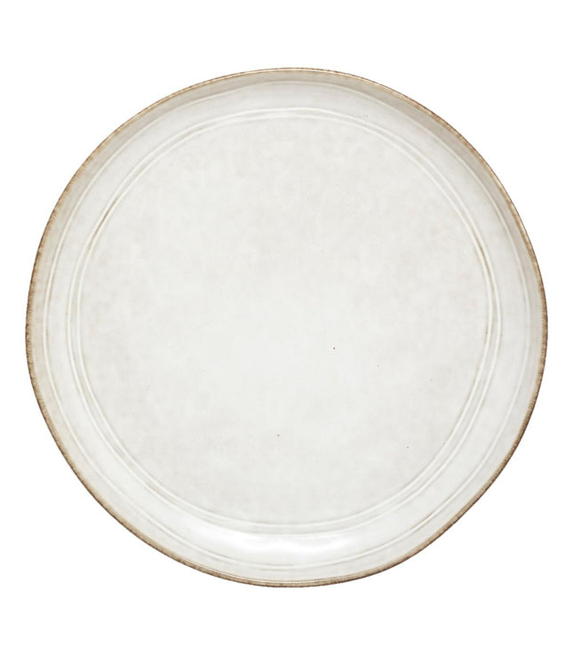 Plato de postre de cerámica D21 "fábrica de flores" gris - 173541A