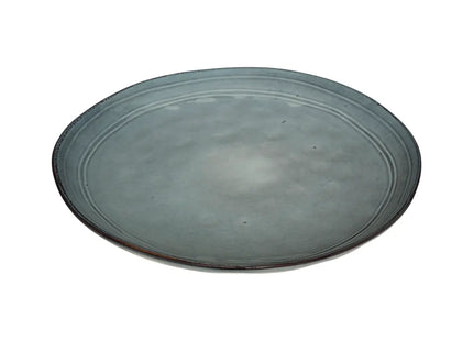 Plato de postre de cerámica D21 "fábrica de flores" azul - 173541B