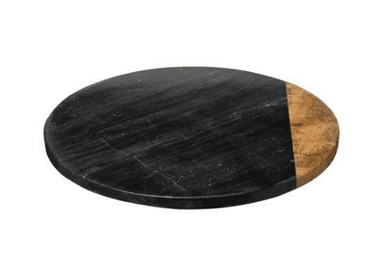 Bandeja giratoria efecto mármol D30 negro - 173704B