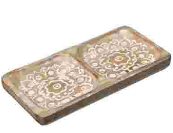 Plato de madera de mango "Carmen" 2 compartimentos - 173740