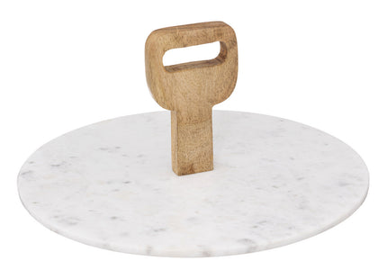 Bandeja de presentación de mango y mármol blanco D30 - 173749A