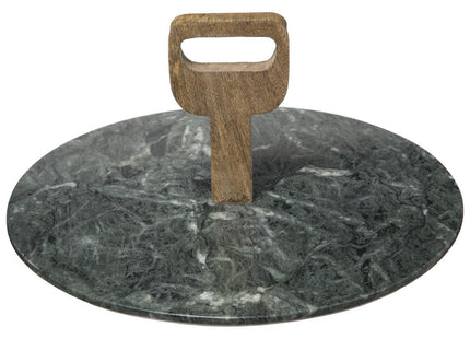 Bandeja de presentación de mango y mármol negro D30 - 173749