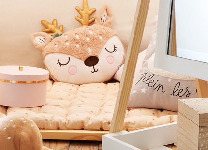 Almohada infantil "Biche" marrón 31x38cm - 174014