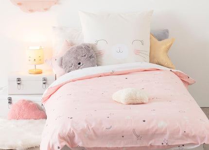 Juego de cama infantil "Gato" 140x200cm en algodón - 174018C