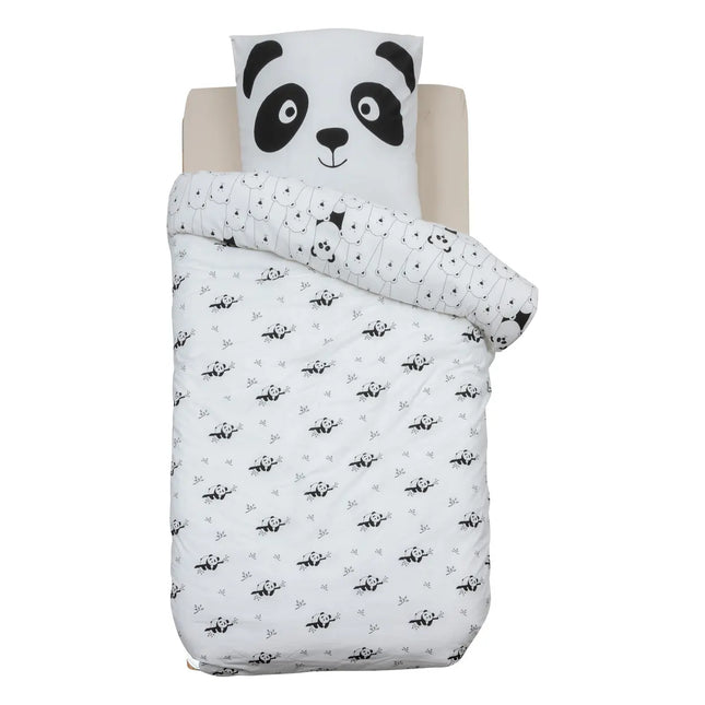 Set de cama infantil de 2 piezas con diseño de panda "Andy" en algodón - 174018Q